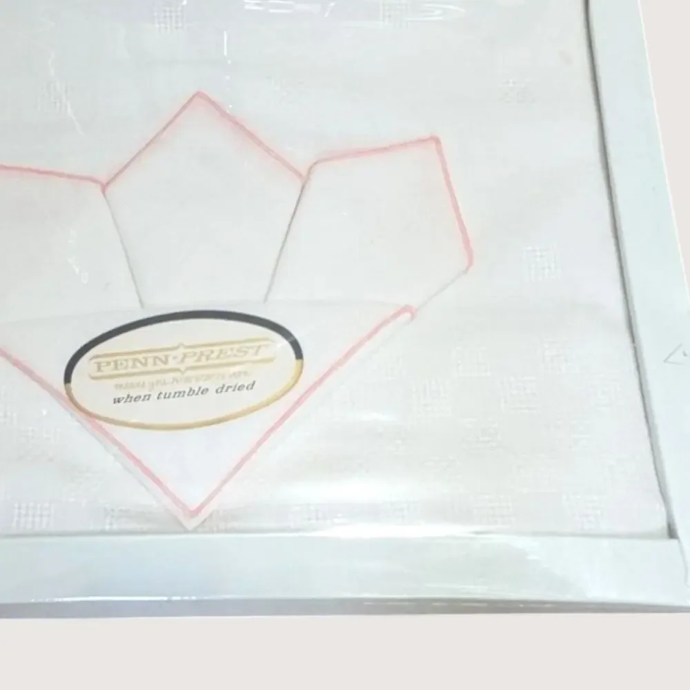 Vintage Penneys Penn Prest Tablecloth and Napkin Set Boxed